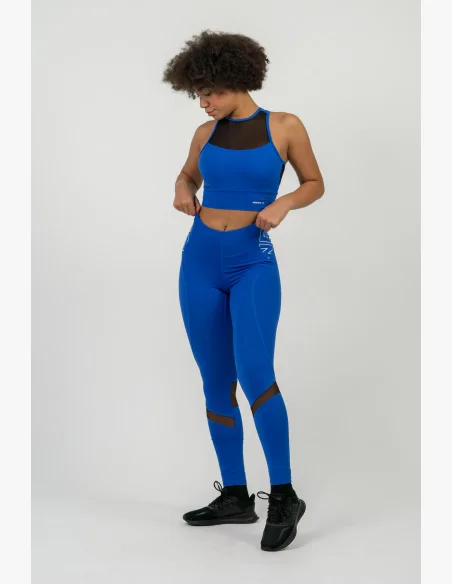 NEBBIA FIT Activewear legíny s vysokým pásom modré