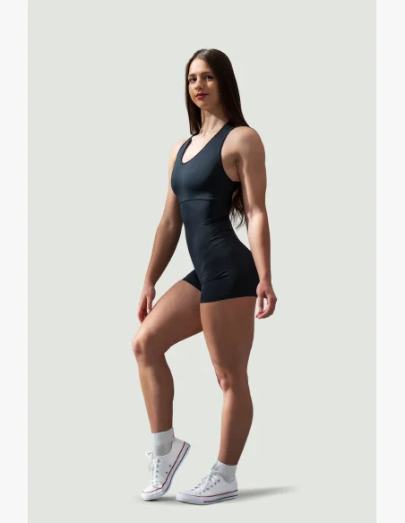 NEBBIA Športový overal krátky 5″ GYM RAT čierny