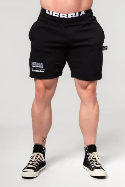 NEBBIA • NEBBIA Teplákové kraťasy GYM BRO čierne • Nebshop.sk