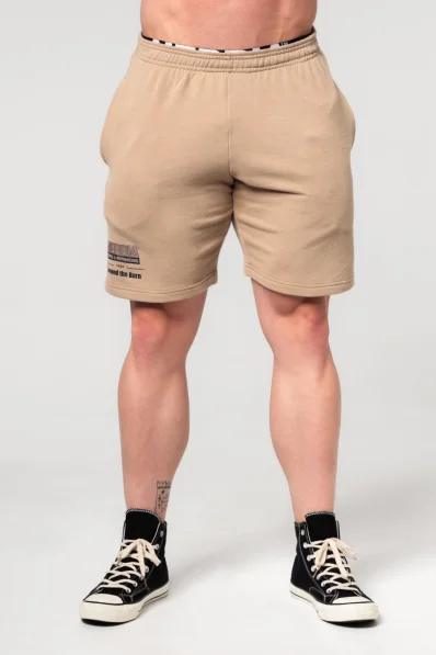 NEBBIA • NEBBIA Teplákové kraťasy GYM BRO béžové • Nebshop.sk