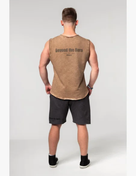 NEBBIA Opraná mikina bez rukávov BEASTIN' hnedá