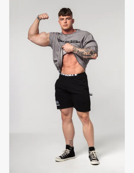 NEBBIA Oprané bavlnené heavyweight tričko GRIND šedé