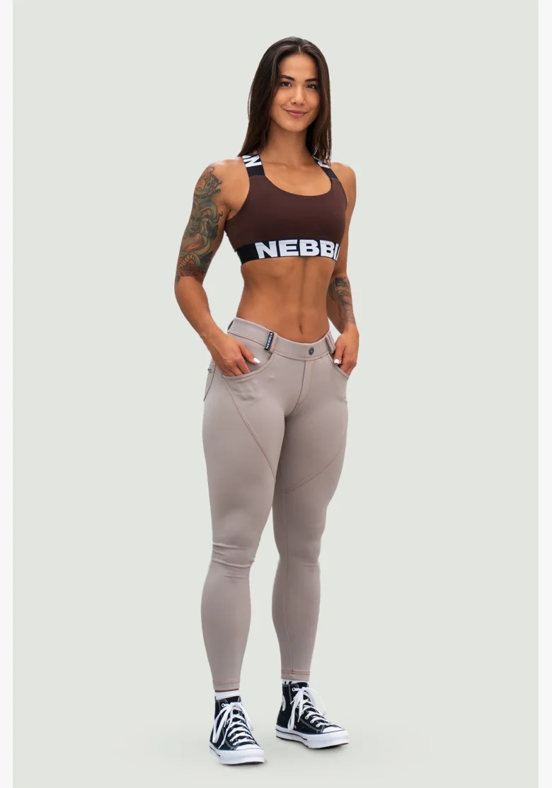 NEBBIA Bubble Butt legíny LIFT UP béžové