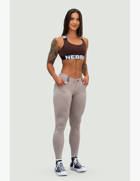NEBBIA Bubble Butt legíny LIFT UP béžové