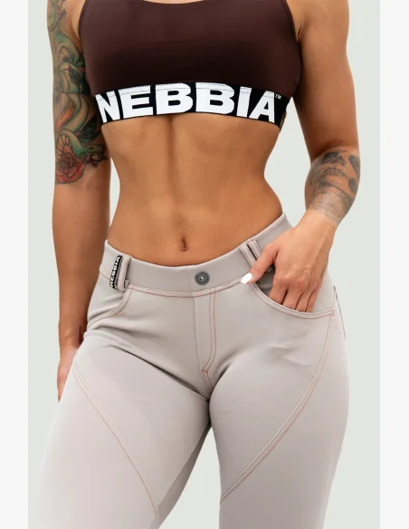 NEBBIA Bubble Butt legíny LIFT UP béžové