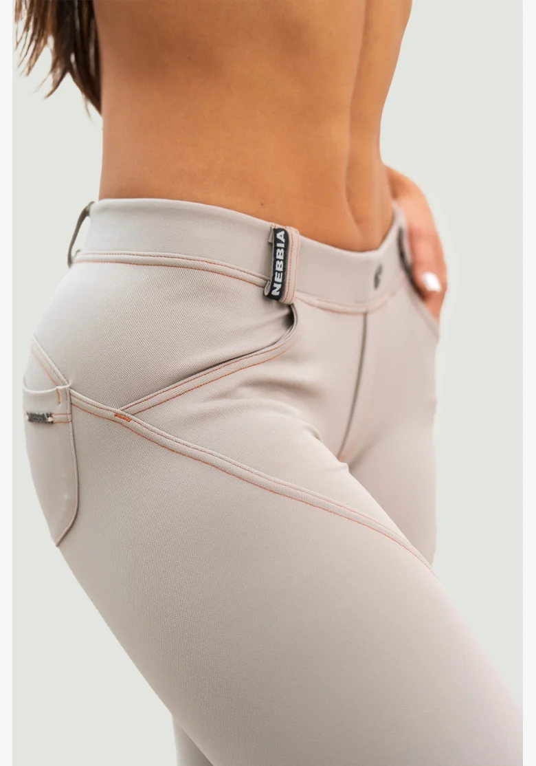 NEBBIA Bubble Butt legíny LIFT UP béžové