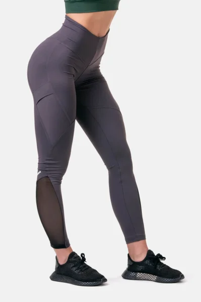 NEBBIA Sporty HERO crop top s dlhým rukávom mocha