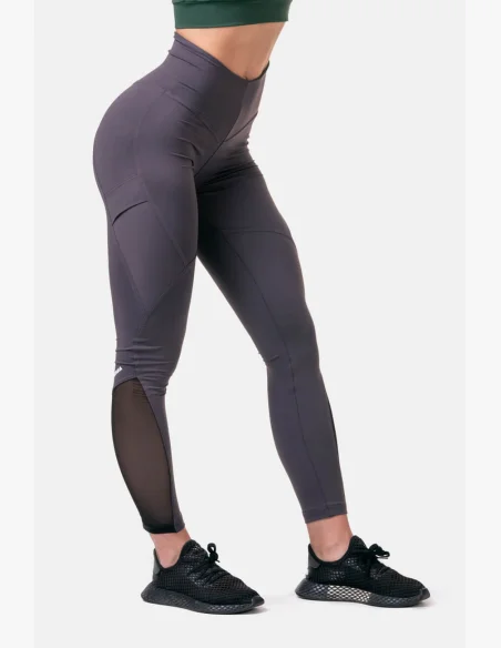 NEBBIA Fit & Smart legíny s vysokým pásom marron