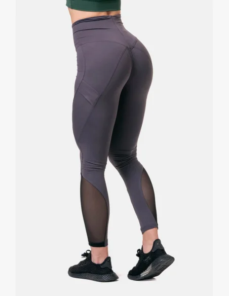 NEBBIA Fit & Smart legíny s vysokým pásom marron