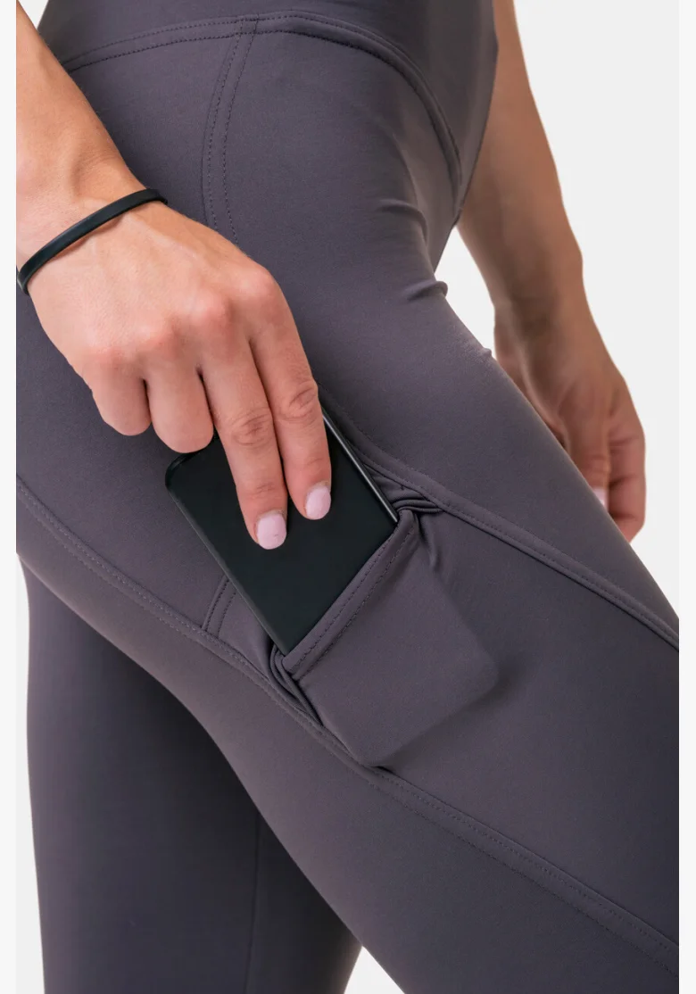 NEBBIA Fit & Smart legíny s vysokým pásom marron