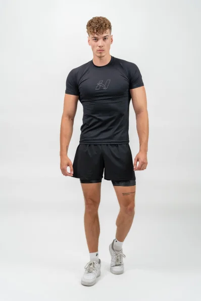 NEBBIA • NEBBIA Kompresné Športové Tričko ENDURANCE čierne • Nebshop.sk
