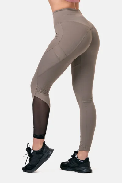 NEBBIA Lifting Effect Bubble Butt legíny s vysokým pásom béžová 2