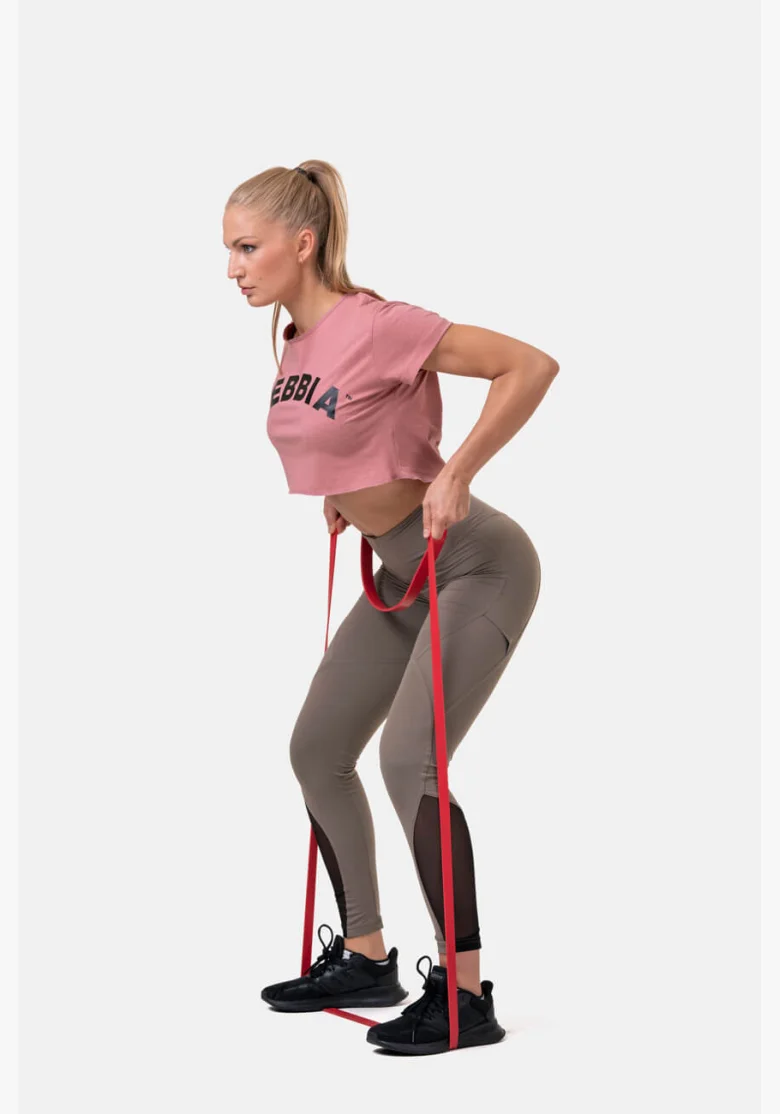 NEBBIA Fit & Smart legíny s vysokým pásom mocha