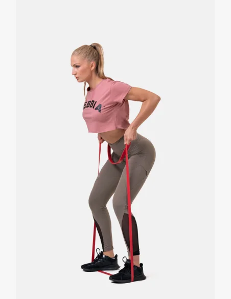 NEBBIA Fit & Smart legíny s vysokým pásom mocha