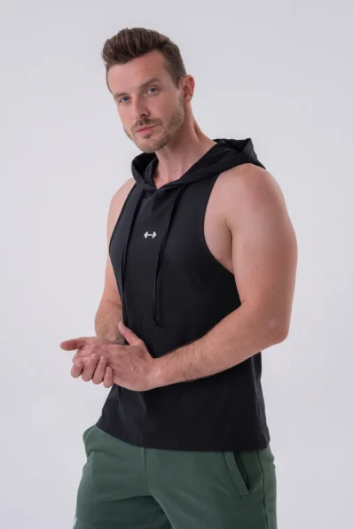NEBBIA • NEBBIA Fitness tielko s kapucňou čierne • Nebshop.sk