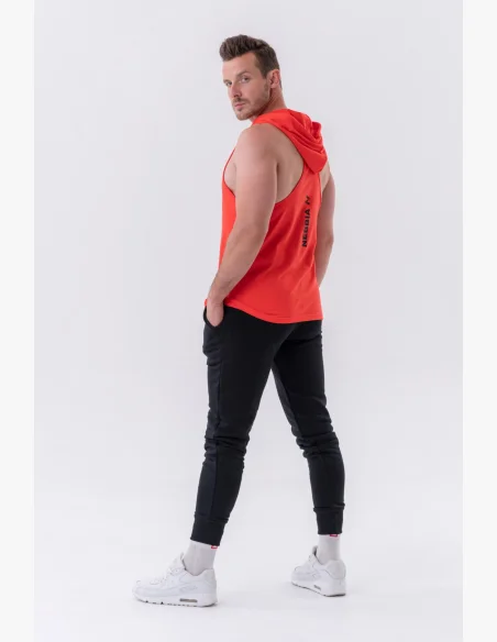 NEBBIA Fitness tielko s kapucňou červené