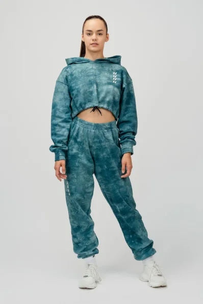 NEBBIA • NEBBIA Re-fresh dámska crop mikina s kapucňou zelená • Nebshop.sk 2