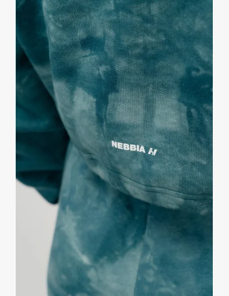 NEBBIA Re-fresh dámska crop mikina s kapucňou zelená