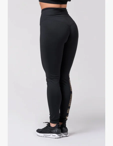 NEBBIA Gold Print Legíny čierna