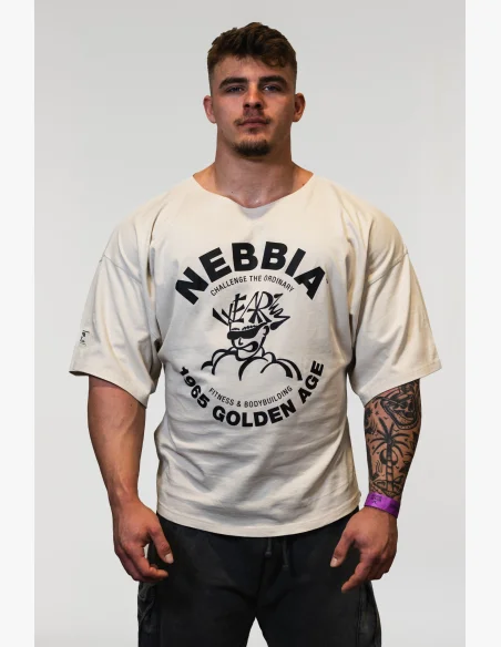 NEBBIA Umývaný bavlnený rag top GOLDEN AGE šedý