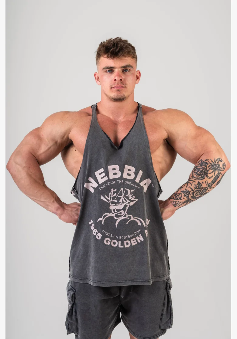 NEBBIA Praný svalový back stringer GOLDEN AGE čierny