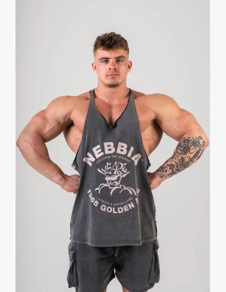 NEBBIA Praný svalový back stringer GOLDEN AGE čierny