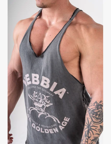 NEBBIA Praný svalový back stringer GOLDEN AGE čierny
