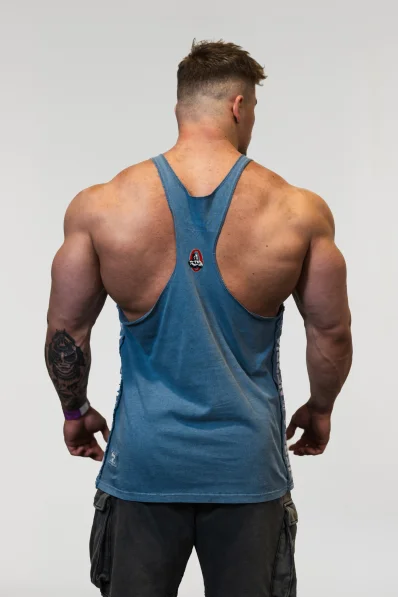 NEBBIA • NEBBIA Washed muscle back stringer GOLDEN AGE modré • Nebshop.sk 2