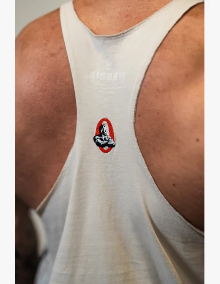 NEBBIA Washed muscle back stringer GOLDEN AGE šedé