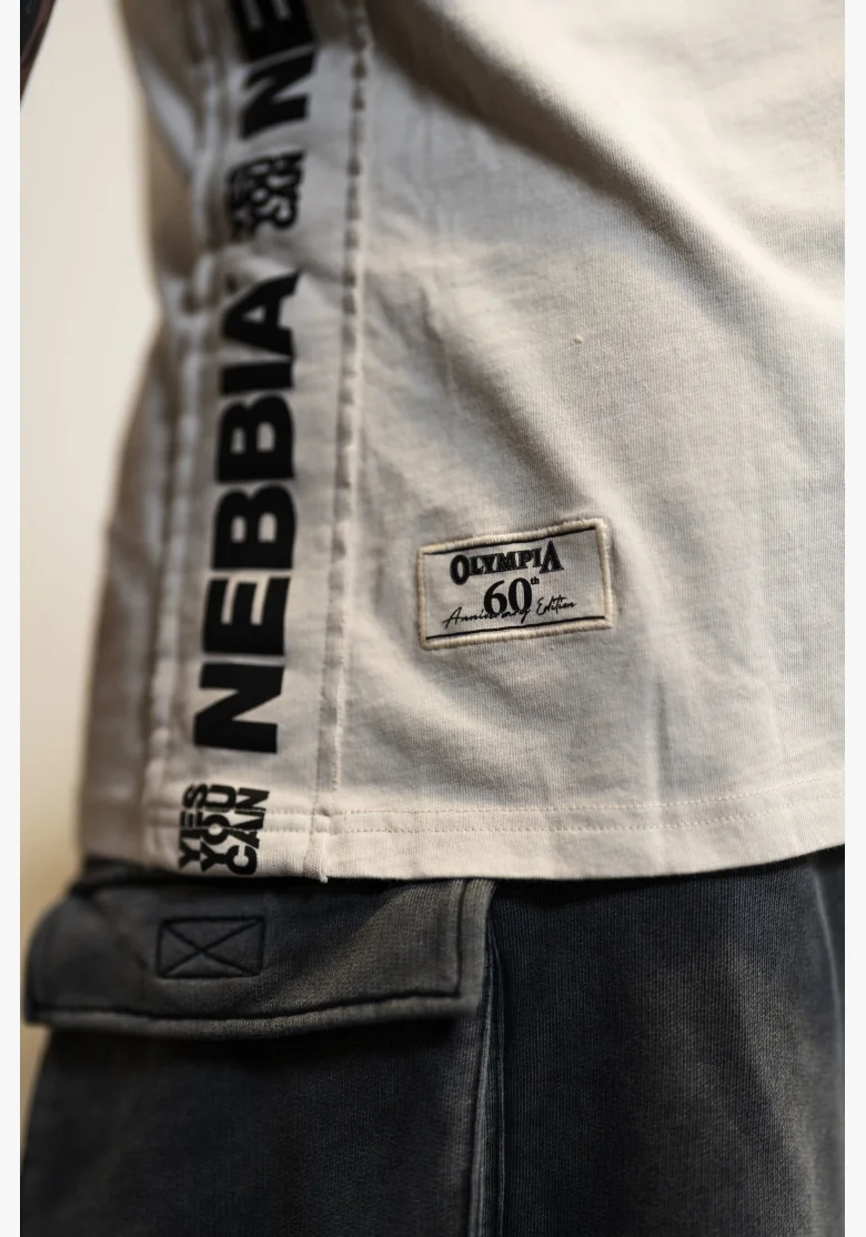 NEBBIA Washed muscle back stringer GOLDEN AGE šedé