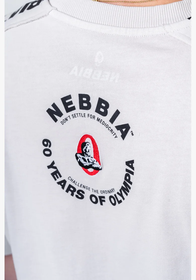 NEBBIA Praný oversized tričko GOLDEN AGE šedé