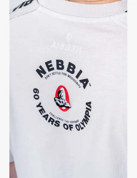 NEBBIA Praný oversized tričko GOLDEN AGE šedé