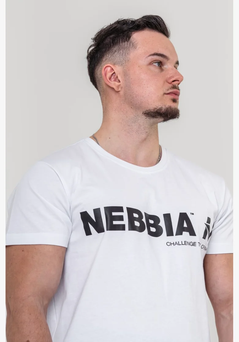 NEBBIA GYM ESSENTIALS tričko biele