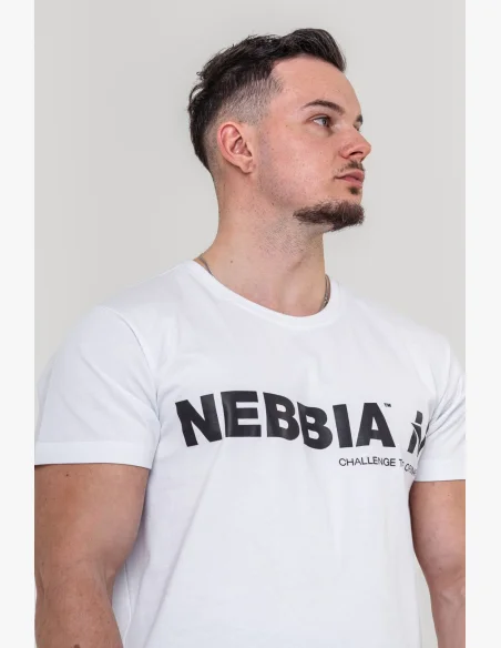 NEBBIA GYM ESSENTIALS tričko biele