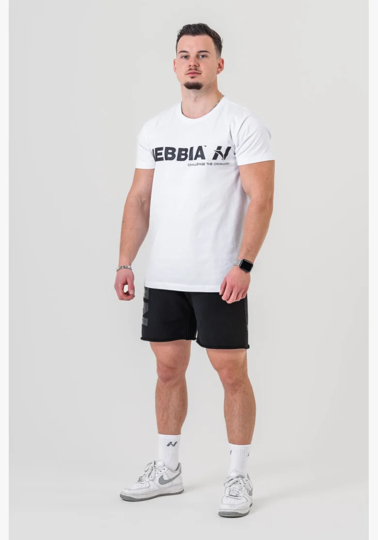 NEBBIA GYM ESSENTIALS tričko biele