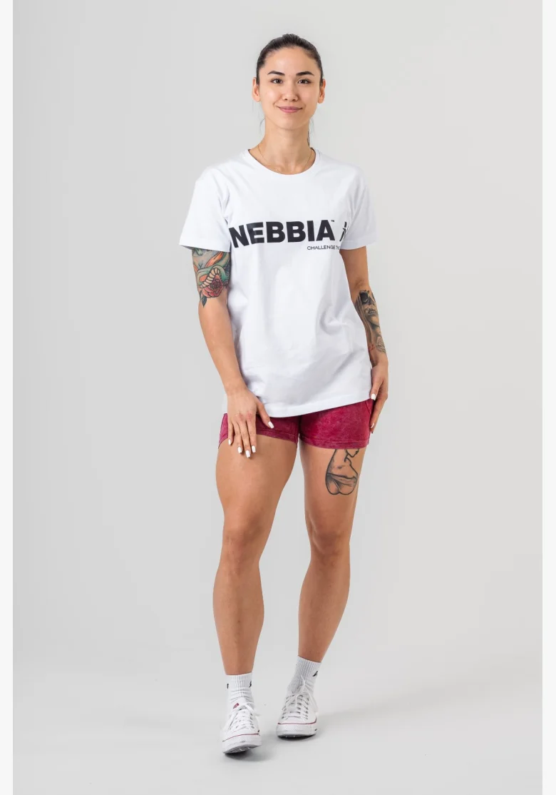 NEBBIA GYM ESSENTIALS tričko biele