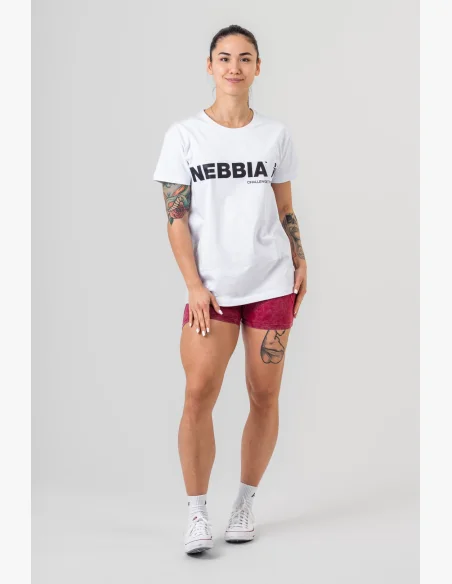 NEBBIA GYM ESSENTIALS tričko biele