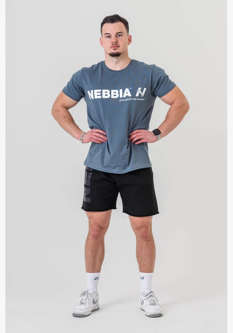 NEBBIA GYM ESSENTIALS tričko šedé