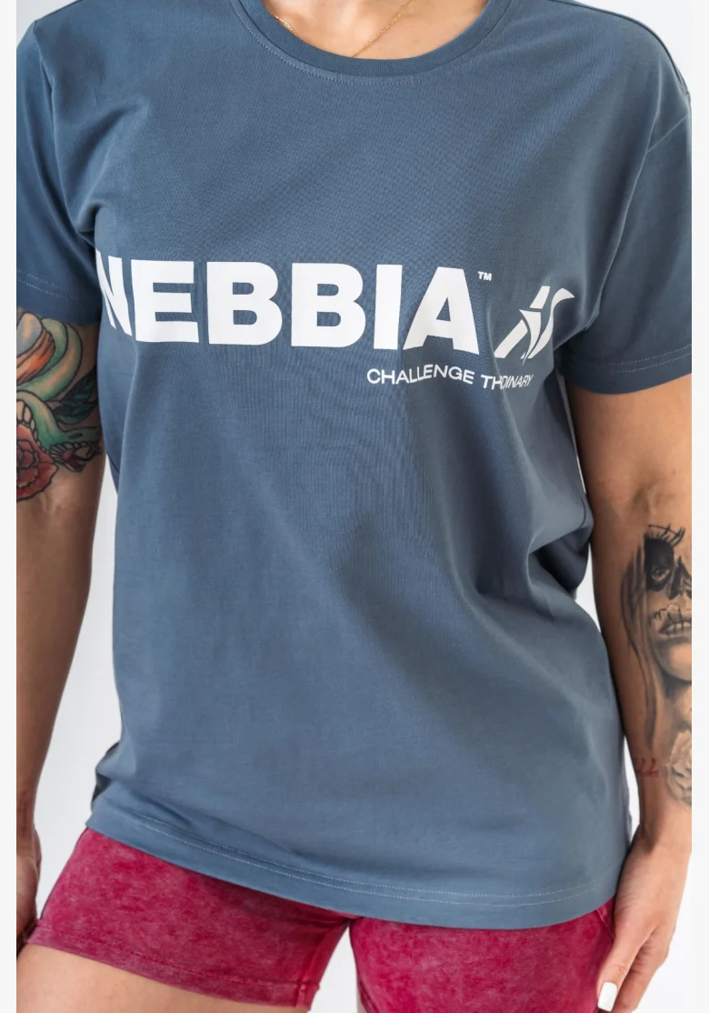 NEBBIA GYM ESSENTIALS tričko šedé