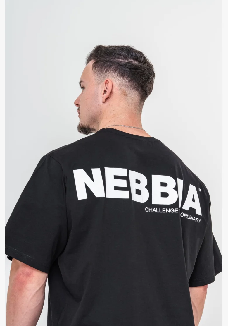 NEBBIA GYM ESSENTIALS Oversized tričko čierne