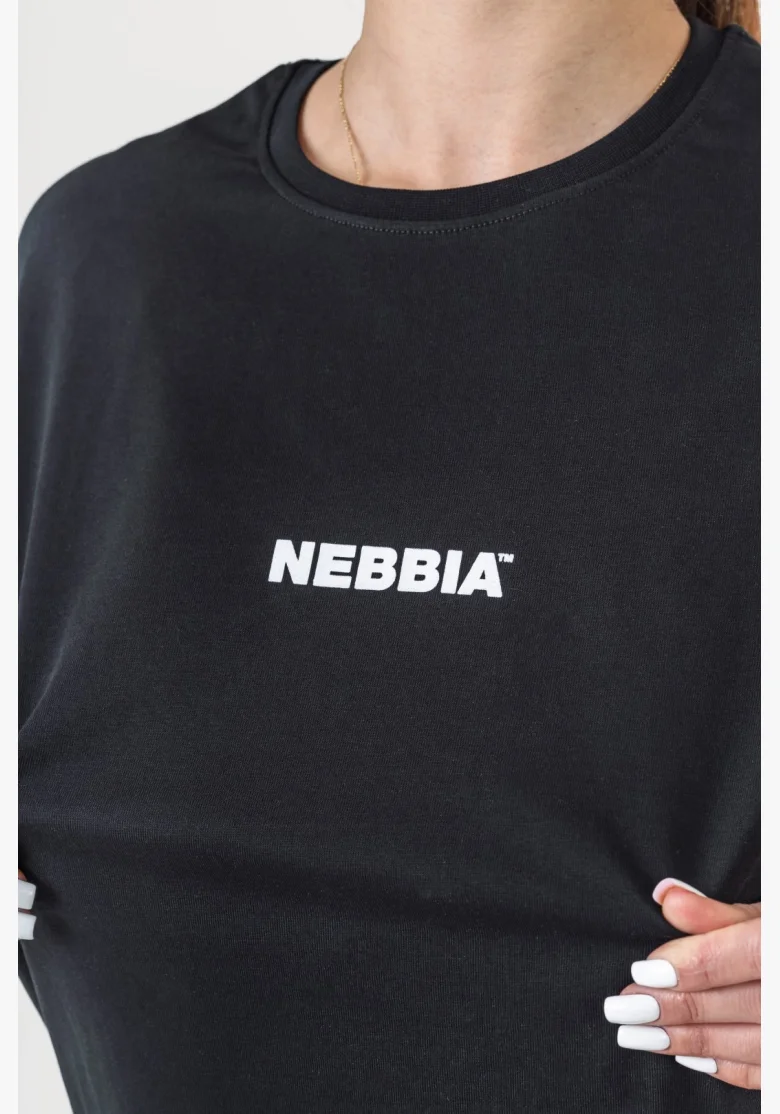 NEBBIA GYM ESSENTIALS Oversized tričko čierne