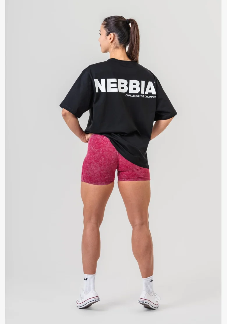 NEBBIA GYM ESSENTIALS Oversized tričko čierne