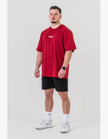 NEBBIA GYM ESSENTIALS Oversized tričko červené