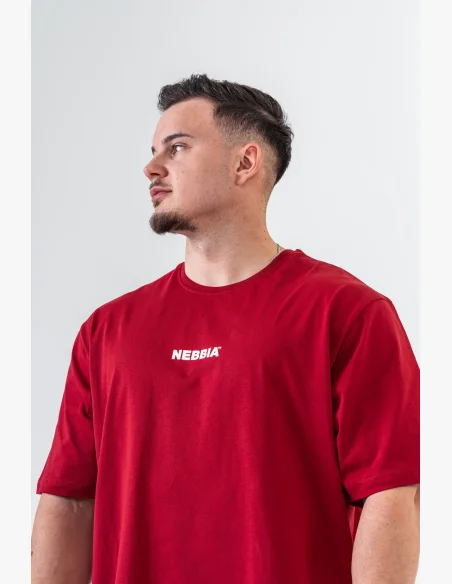 NEBBIA GYM ESSENTIALS Oversized tričko červené