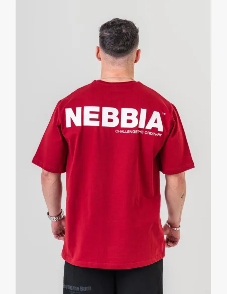 NEBBIA GYM ESSENTIALS Oversized tričko červené