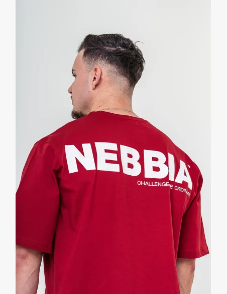NEBBIA GYM ESSENTIALS Oversized tričko červené