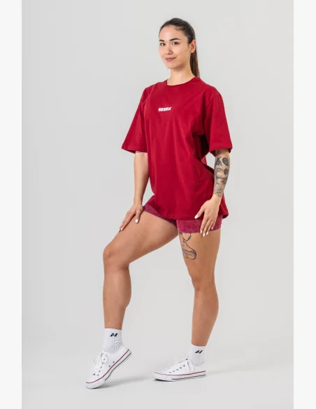 NEBBIA GYM ESSENTIALS Oversized tričko červené