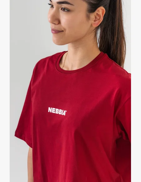 NEBBIA GYM ESSENTIALS Oversized tričko červené
