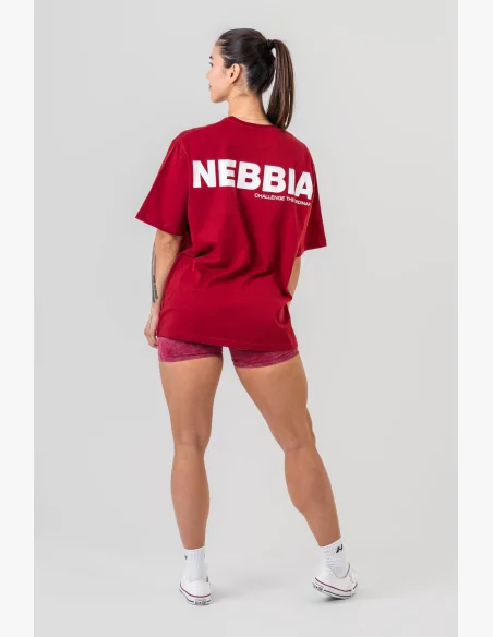 NEBBIA GYM ESSENTIALS Oversized tričko červené