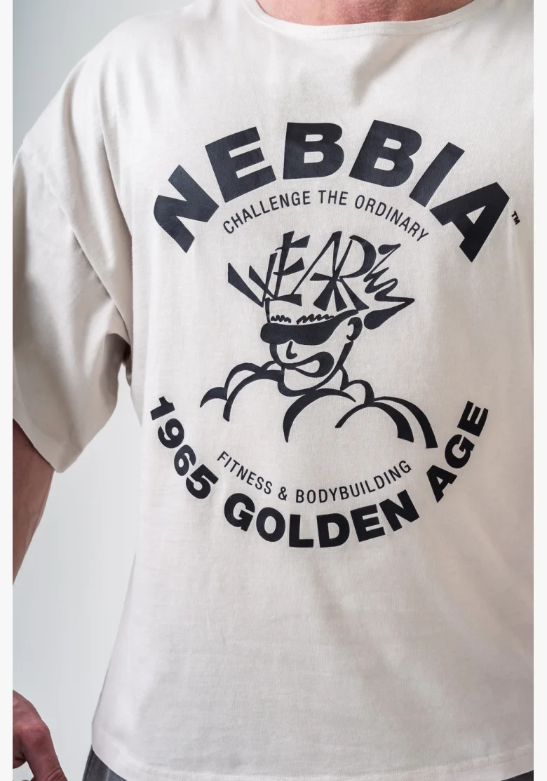 NEBBIA Umývaný bavlnený rag top GOLDEN AGE šedý